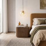 Lampa wisząca szklana loft APP555-1CP 25cm ZŁOTA