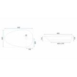 Umývadlo na dosku Rea Greta 65