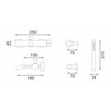 Bathroom faucet Rea Lungo Black metallic