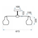 Deckenlampe Metall Loft APP734-3C
