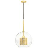 Lampa wisząca szklana loft APP556-1CP 30cm ZŁOTa