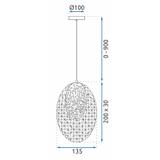 Kristall-Hängelampe LED G088-1CP Złota