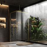 Shower enclosure SOLAR GOLD Brush 100x80