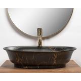 Umywalka nablatowa Rea Roma Black Marble Matt