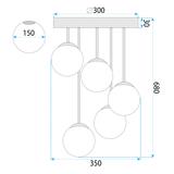 Hängelampe  APP1818-5CPR GOLD