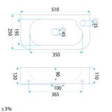 Νπτήρας REA Odetta, επιτραπέζια ή επιτοίχια εφαρμογή 51 x 25 x 12  εκ