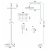 Set doccia REA HELIX Gold