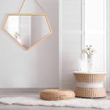 Asimetriškas medinis veidrodis 49 cm YMJZ20216