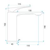 Βρύση νιπτήρα REA Prime Chrome Low