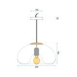 Hängelampe Glas mirror APP323-1CP Gold
