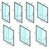 Cabine de douche Murale REA Rapid Slide Brush Gold