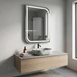 Lustro ścienne LED ZONE 80x60 Nikiel Szczotkowany