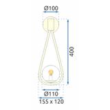 Wandlampe Glas Kugel Gold APP603-1W