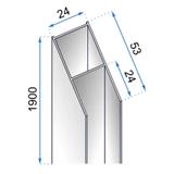 Extension profile Shower enclosure and door Rea
