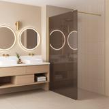 Duschwand Rea Flexi Brown / Gold 110