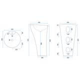 Vasque autoportante en céramique AGNES