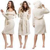 Bathrobe Teddy Ecru Women S/M