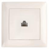 Gniazdo RJ45 z ramką OSTE JNH010-S Beżowe