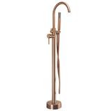 Bateria wannowa podłogowa Rea Lungo miedź szczotkowana