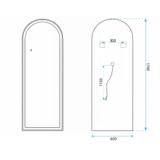 Miroir LED Orbit 60x170cm Brush Gold