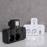 Listwa zasilająca 2 gniazda + 2x USB-A + USB-C JNH017 Czarna