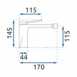 Μπαταρία μπιντέ Rea Soul Χρώμιο