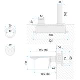 Falsík alatti mosdócsaptelep REA VISION Chrome + BOX