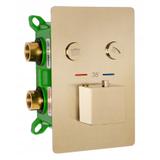 Κρυφό Σετ ντους FENIX DAVIS Χρυσό βουρτσισμένο με θερμοστάτη + ΚΟΥΤΙ