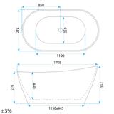 Wanna Akrylowa Wolnostojąca Lusso Slim 170