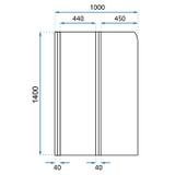 Tela dobrável para banheira Rea Agat-2 100