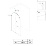 Bathtub screen Rea Travis Copper Brush 80