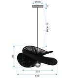 LAMPA SUFITOWA APP1833-1CP BLACK