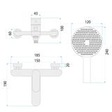 Смесител за вана DROP Titan