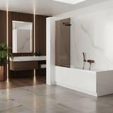 Bathtub screen Rea Elegant Brush Copper 80