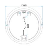 Miroir LED 70cm Modern