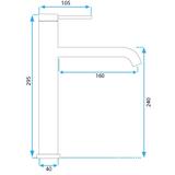 Bateria Umywalkowa REA CLIF CZARNA WYSOKA