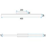 ΦΩΤΙΣΤΙΚΟ ΤΟΙΧΟΥ ΜΠΑΝΙΟΥ LED 42CM APP1851-1W BRUSH GOLD