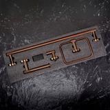 Kylpyhuonetarvikesetti GRID Brush Copper 4 osaa