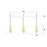 Hängelampe PORTO BLACK 3CP