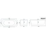 Kopalna kad SYDNEY BELLANTO RIGHT 160cm