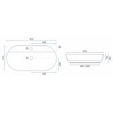 Umywalka REA Aura 81 Nablatowa