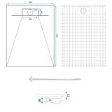 Shower tray Bazalt CARRARA WHITE 90x120