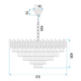 Hängelampe Cristal G063-CP 50cm BLACK