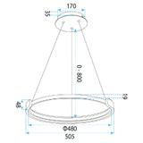 Lampa sufitowa LED APP1927-CP Czarna