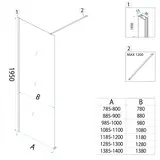 Duschwand Rea Flexi Brown / Gold 80