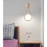 Wandlampe Glas Kugel Gold APP603-1W