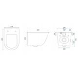 Misa WC podwieszana Carlo Flat Gold Edge