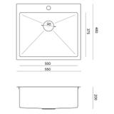 Стальная мойка для кухни RUSSEL 110 Gold