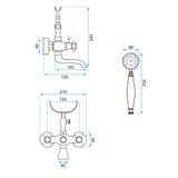 Vanová baterie Rea Rustico Antique Gold