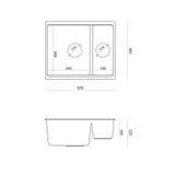 évier en granit Logan 150 White